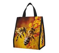 Borsa per il pranzo riutilizzabile, isolata, per donne e uomini, a prova di perdite, borsa termica per la raccolta delle api nettare portatile, per adulti, piccola borsa per il pranzo, per ufficio