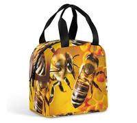 Borsa per il pranzo riutilizzabile, isolata, per donne e uomini, a prova di perdite, borsa termica per la raccolta delle api nettare portatile, per adulti, piccola borsa per il pranzo, per ufficio