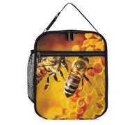Borsa per il pranzo riutilizzabile, isolata, per donne e uomini, a prova di perdite, borsa termica per la raccolta delle api nettare portatile, per adulti, piccola borsa per il pranzo, per ufficio