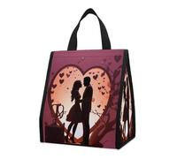 Borsa per il pranzo riutilizzabile, isolata, per donne e uomini, a prova di perdite, con sagoma baciare, portatile, per adulti, piccola borsa per il pranzo, per ufficio, lavoro, picnic, viaggi