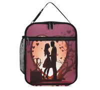 Borsa per il pranzo riutilizzabile, isolata, per donne e uomini, a prova di perdite, con sagoma baciare, portatile, per adulti, piccola borsa per il pranzo, per ufficio, lavoro, picnic, viaggi