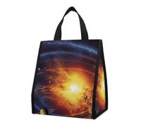 Borsa per il pranzo riutilizzabile isolata per donne e uomini borsa termica a tenuta stagna borsa termica solare galassia portatile per adulti piccola borsa per il pranzo per ufficio, lavoro, picnic