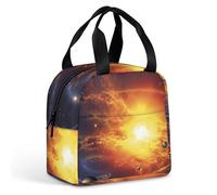Borsa per il pranzo riutilizzabile isolata per donne e uomini borsa termica a tenuta stagna borsa termica solare galassia portatile per adulti piccola borsa per il pranzo per ufficio, lavoro, picnic