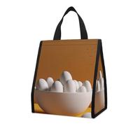 Borsa per il pranzo riutilizzabile isolata per donne e uomini borsa termica a tenuta stagna ci sono uova nella ciotola Lunch box portatile adulti piccola borsa per il pranzo per ufficio, lavoro