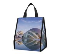 Borsa per il pranzo riutilizzabile isolata per donne e uomini borsa termica a tenuta stagna City of The Arts and The Sciences Portable Lunchbox adulti piccola borsa per il pranzo per ufficio, lavoro