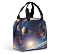 Borsa per il pranzo riutilizzabile isolata per donne e uomini, borsa termica a tenuta stagna, universo, galassia, spazio esterno, portatile, per adulti, piccola borsa per il pranzo, per ufficio