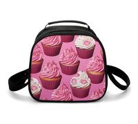 Borsa per il pranzo riutilizzabile per le donne Borsa termica per il pranzo per gli uomini Lunch box Pesca Cupcakes Borsa termica per il pranzo a prova di perdite Contenitore per il pranzo per il
