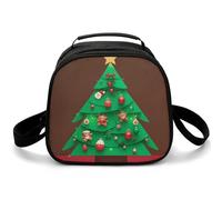 Borsa per il pranzo riutilizzabile per le donne Borsa termica per il pranzo per gli uomini Lunchbox Merry Christmas Lunch Cooler Bag a prova di perdite Contenitore per il pranzo per il lavoro Picnic