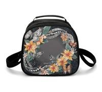 Borsa per il pranzo riutilizzabile per le donne Borsa termica per il pranzo per gli uomini Lunchbox Farfalle e Ghirlanda Immagini Borsa termica per il pranzo a prova di perdite Contenitore per il