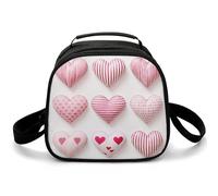 Borsa per il pranzo riutilizzabile per le donne Borsa termica per il pranzo per gli uomini Scatola per il pranzo brillante Pesca Cuore Borsa termica per il pranzo a prova di perdite Contenitore per il