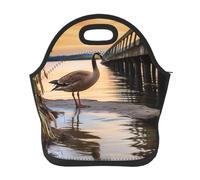Borsa per il pranzo riutilizzabile per le donne isolata Lunch Box per gli uomini a prova di perdite Lunchbox Wild Goose by the Bridge Borsa per il pranzo di grande capacità Borsa termica per ufficio