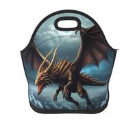 Borsa per il pranzo riutilizzabile per le donne isolata Lunch Box per gli uomini a prova di perdite Lunchbox Flying Dragon Lunch Tote Bag Grande Capacità Borsa termica per ufficio Viaggi Picnic
