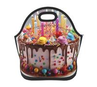Borsa per il pranzo riutilizzabile per le donne isolata Lunch Box per gli uomini a prova di perdite Happy Birthday Bella borsa tote per il pranzo di grande capacità borsa termica per ufficio, viaggi