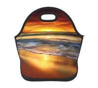Borsa per il pranzo riutilizzabile per le donne isolata Lunch Box per gli uomini a prova di perdite Lunchbox Tramonto spiaggia Lunch Tote Bag Grande Capacità Borsa termica per ufficio Viaggi Picnic