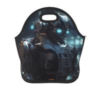 Borsa per il pranzo riutilizzabile per le donne isolata Lunch Box per gli uomini a prova di perdite Futuro Robot Lunch Tote Bag Grande Capacità Borsa termica per ufficio Viaggi Picnic all'aperto
