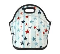 Borsa per il pranzo riutilizzabile per le donne isolata Lunch Box per gli uomini a prova di perdite Lunchbox stelle strisce Borsa per il pranzo Grande Capacità Borsa termica per ufficio Viaggi Picnic