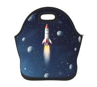 Borsa per il pranzo riutilizzabile per le donne isolata Lunch Box per uomo a prova di perdite Rocket nello spazio Borsa per il pranzo Grande Capacità Borsa termica per il pranzo per ufficio, viaggi