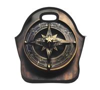 Borsa per il pranzo riutilizzabile per le donne isolata per il pranzo da uomo a prova di perdite Design magico rune norrene bussola borsa per il pranzo grande capacità borsa termica per ufficio