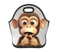 Borsa per il pranzo riutilizzabile per le donne isolata per il pranzo da uomo a prova di perdite La scimmia silenziosa borsa tote per il pranzo di grande capacità borsa termica per ufficio, viaggi