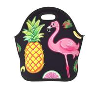 Borsa per il pranzo riutilizzabile per le donne isolata per il pranzo da uomo a prova di perdite Lunchbox ananas banana fenicottero borsa per il pranzo grande capacità borsa termica per ufficio