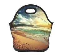 Borsa per il pranzo riutilizzabile per le donne isolata per il pranzo da uomo a prova di perdite Lunchbox tramonto sulla spiaggia Borsa per il pranzo di grande capacità Borsa termica per ufficio