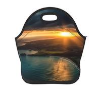Borsa per il pranzo riutilizzabile per le donne isolata per il pranzo da uomo a prova di perdite Lunchbox Sunrise Over Hawaii Borsa per il pranzo di grande capacità Borsa termica per ufficio, viaggi