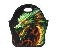Borsa per il pranzo riutilizzabile per le donne isolata per il pranzo da uomo a prova di perdite Lunch box drago cinese borsa tote grande capacità pranzo borsa termica per ufficio, viaggi, picnic