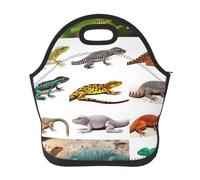 Borsa per il pranzo riutilizzabile per le donne isolata per il pranzo da uomo a tenuta stagna diversi tipi di lucertola borsa per il pranzo grande capacità borsa termica per ufficio, viaggi, picnic