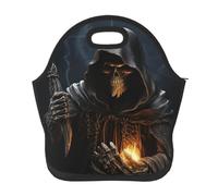 Borsa per il pranzo riutilizzabile per le donne isolata per il pranzo per gli uomini a prova di perdite Lunchbox Grim-Reaper Lunch Tote Bag Grande Capacità Borsa termica per ufficio Viaggi Picnic