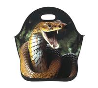Borsa per il pranzo riutilizzabile per le donne isolata per il pranzo per gli uomini a prova di perdite Lunchbox Cobra Snake Lunch Tote Bag Grande Capacità Borsa termica per ufficio Viaggi Picnic