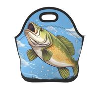 Borsa per il pranzo riutilizzabile per le donne isolata per il pranzo per gli uomini a prova di perdite Lunchbox Pesca Salto Fuori dall'acqua Borsa per il pranzo Grande Capacità Borsa termica per