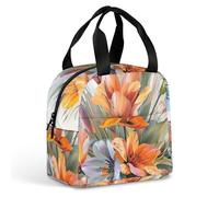 Borsa per il pranzo riutilizzabile, un bouquet di fiori morbidi, isolata, per donne e uomini, a prova di perdite, borsa per il pranzo, borsa per il pranzo, borsa per il pranzo, per lavoro, viaggi