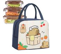 Borsa per il pranzo - Tote termica per donne uomini, design resistente alla fuoriuscita impermeabile con materiale isolato, scatola portatile Capybara per il pendolarismo Picnic Daily Outdoors da viag
