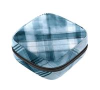 Borsa per il primo ciclo mestruale a scacchi per donne e ragazze, borsa per assorbenti igienici, borsa portatile per coppette mestruali, borsa imbottita con cerniera