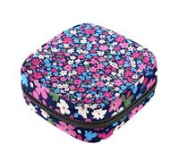 Borsa per il primo ciclo mestruale colorata con motivo floreale ditsy per ragazze e donne, borsa per assorbenti igienici, sacchetto per coppetta mestruale, porta tamponi mestruali femminili