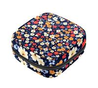 Borsa per il primo ciclo mestruale per ragazze e donne, borsa per assorbenti igienici, borsa per coppetta mestruale colorata con motivo floreale, supporto per tamponi mestruali femminili