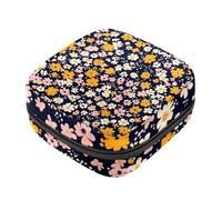 Borsa per il primo ciclo mestruale per ragazze e donne, borsa per assorbenti igienici, sacchetto per coppetta mestruale, colorato motivo floreale ditsy fiore floreale femminile mestruazioni porta