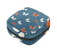 Borsa per il primo ciclo mestruale per ragazze e donne, borsa portaoggetti per assorbenti igienici, borsa per coppetta mestruale con farfalle colorate, porta tamponi mestruali femminili