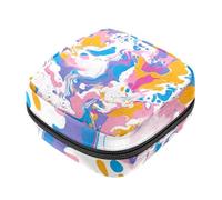 Borsa per il primo ciclo mestruale per ragazze e donne, borsa portaoggetti per tovaglioli sanitari, con texture marmorizzata colorata, sacchetto per coppetta mestruale, porta tamponi mestruali
