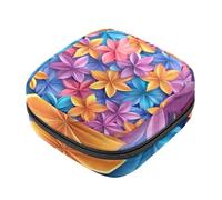 Borsa per il primo ciclo mestruale per ragazze e donne, motivo floreale ditsy senza cuciture, borsa per assorbenti igienici, borsa per coppette mestruali, porta tamponi mestruali femminili