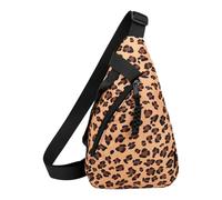 Borsa per il torace sportivo, borsa per il torace con stampa leopardata con cinturino a traversa per tutta la partita di grande capacità di grande capacità