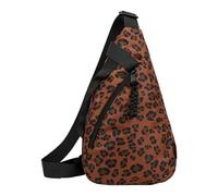 Borsa per il torace sportivo, borsa per il torace con stampa leopardata con cinturino a traversa per tutta la partita di grande capacità di grande capacità