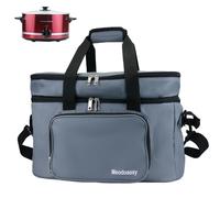 Borsa per il trasporto a 2 strati compatibile con Crockpot da 6-8 litri, borsa da trasporto per fornello lento per Hamilton Beach, borsa da viaggio isolata grande per cottura lenta, intensificazione