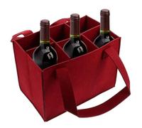 Borsa Per Il Trasporto Bottiglia Di Vino - Borsa Per Bottiglia Per Vino | Porta Borsa Bottiglia In Feltro Con Alcol In Feltro Con Manici Per Matrimonio, Viaggio, Picnic E Compleanno, Vino rosso, Se