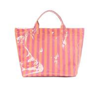 Borsa per il trasporto con motivo a righe, impermeabile, grande e lucida, adatta per tutte le donne, per l' , i viaggi, la palestra, la scuola, l'università, l'ufficio, la piscina, arancione e
