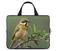 Borsa per il trasporto del computer portatile da 15 pollici all'aperto verde oliva uccelli fioriti borsa per laptop per uomo donna borsa per computer borsa messenger per lavoro, all'aperto verde oliva
