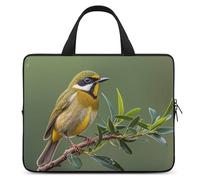 Borsa per il trasporto del computer portatile da 17 pollici all'aperto verde oliva uccelli fioriti borsa per laptop per uomo donna borsa per computer borsa messenger per lavoro, all'aperto verde oliva