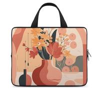 Borsa per il trasporto del computer portatile da 17 pollici con illustrazione di vaso, borsa per computer da uomo donna borsa messenger borsa per lavoro, illustrazione di vaso, 17 pollici