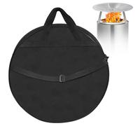Borsa per il trasporto del deflettore di calore per falò da solo, custodia per deflettore di calore con tasca esterna per accessori per braciere (diametro 65,8 cm)