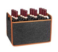 Borsa per il trasporto del vino, scatole per bottiglie di vino per il trasloco - Scatola portaoggetti divisoria per portabottiglie in feltro,Borsa per bottiglia di liquore con maniglia comoda, borsa p